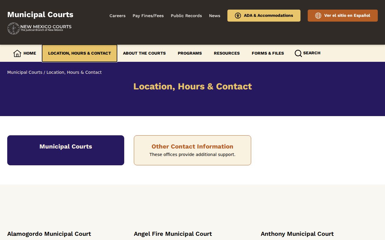 Belen court docket Municipal Court contact directory